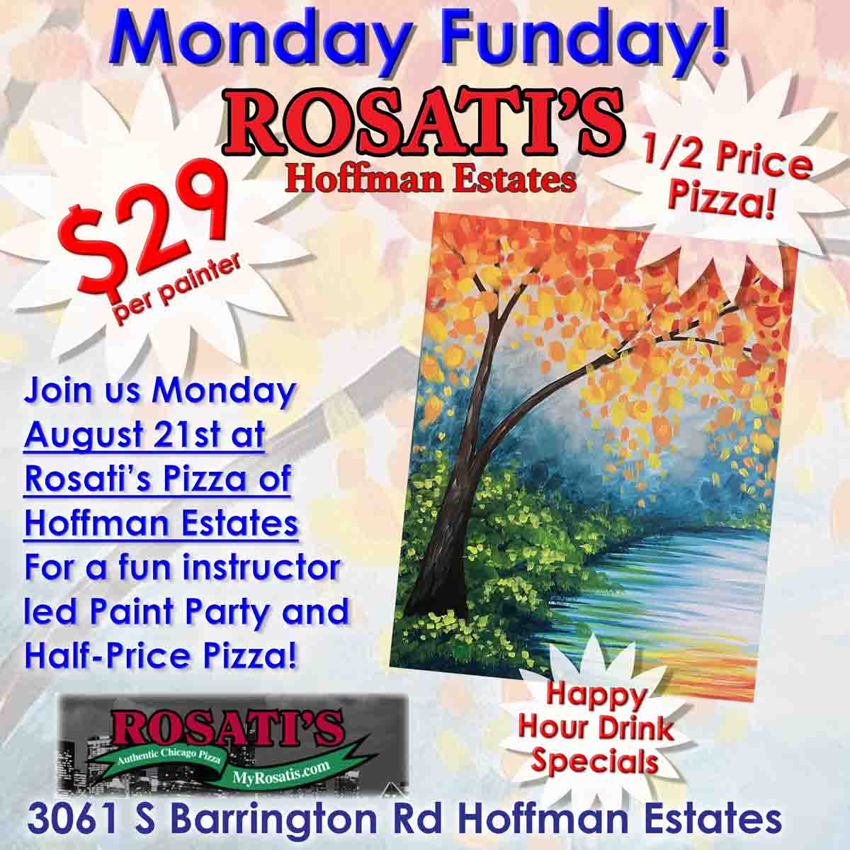 1/2 PRICE PIZZA & PAINTING AT ROSATIS